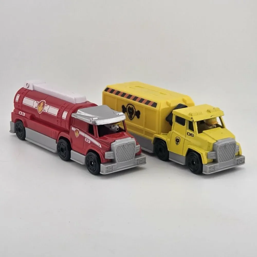 Paw Patrol True Metal Big Truck 2 Pc Bundle Rubble And Marshall